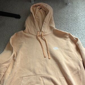 Nike Men's Beige Hoodie Sweater
